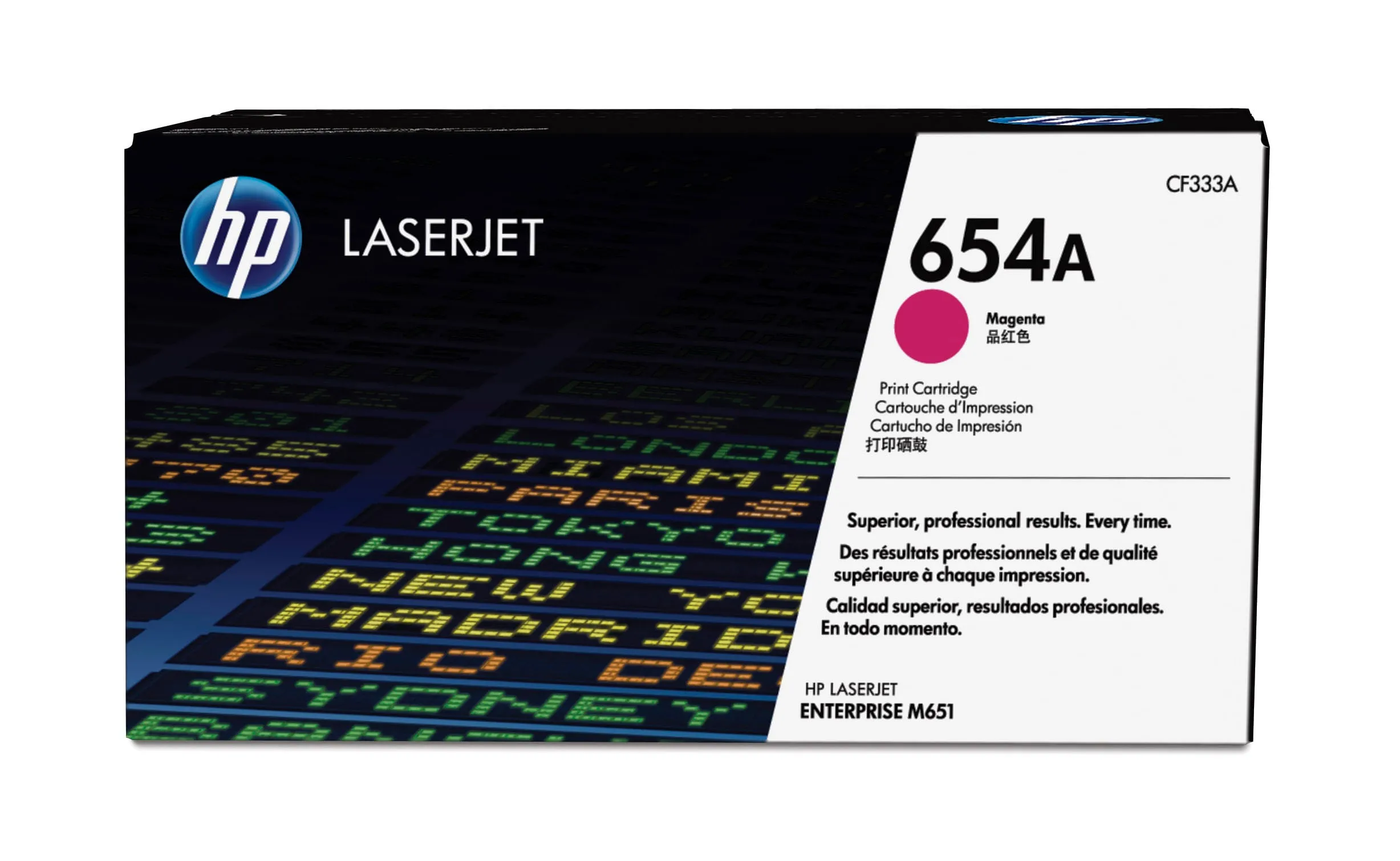 HP 654A lasertoner, magenta