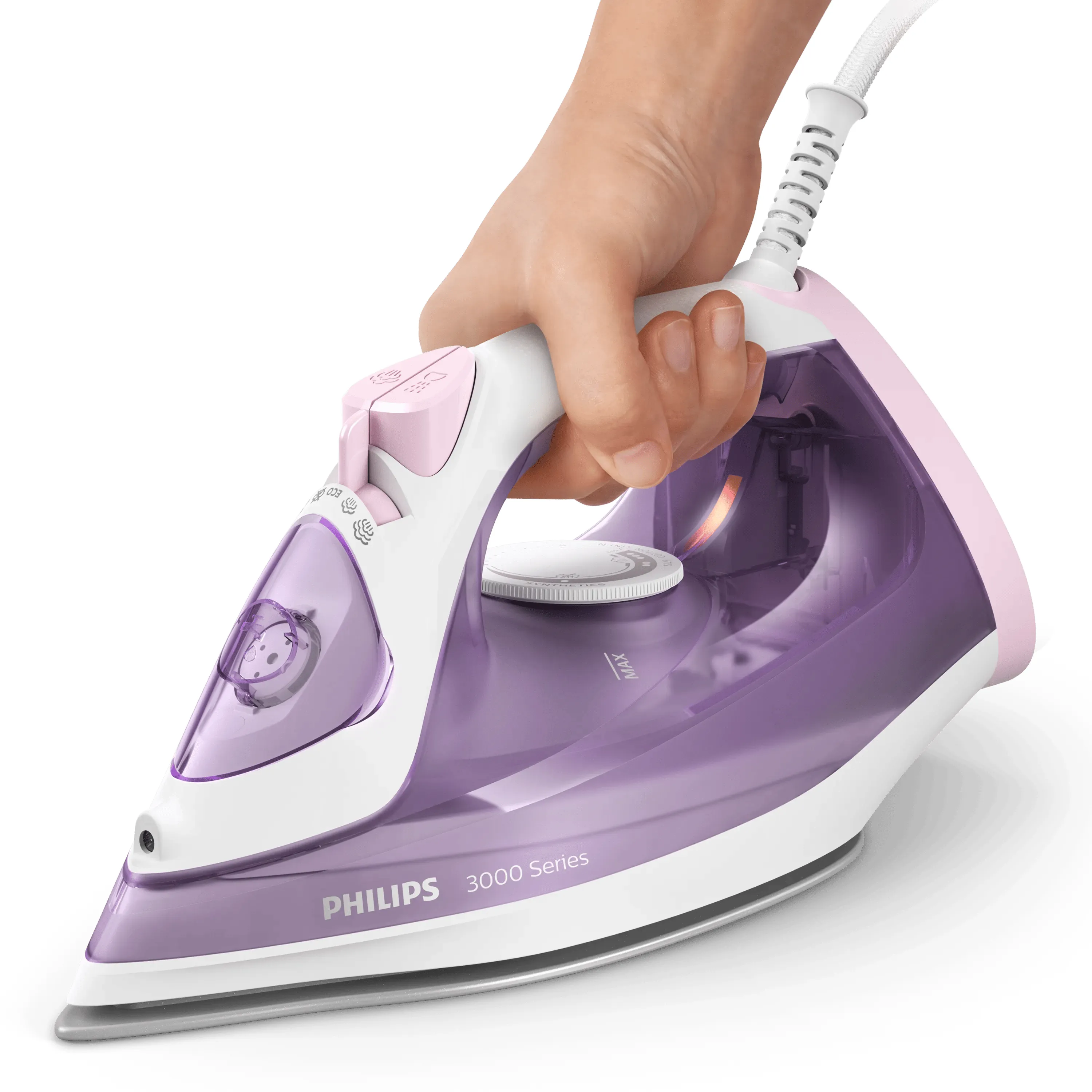 Philips 3000 Series DST3010/30 -h&ouml;yrysilitysrauta, 2000 W, 0,3 l, violetti/valkoinen