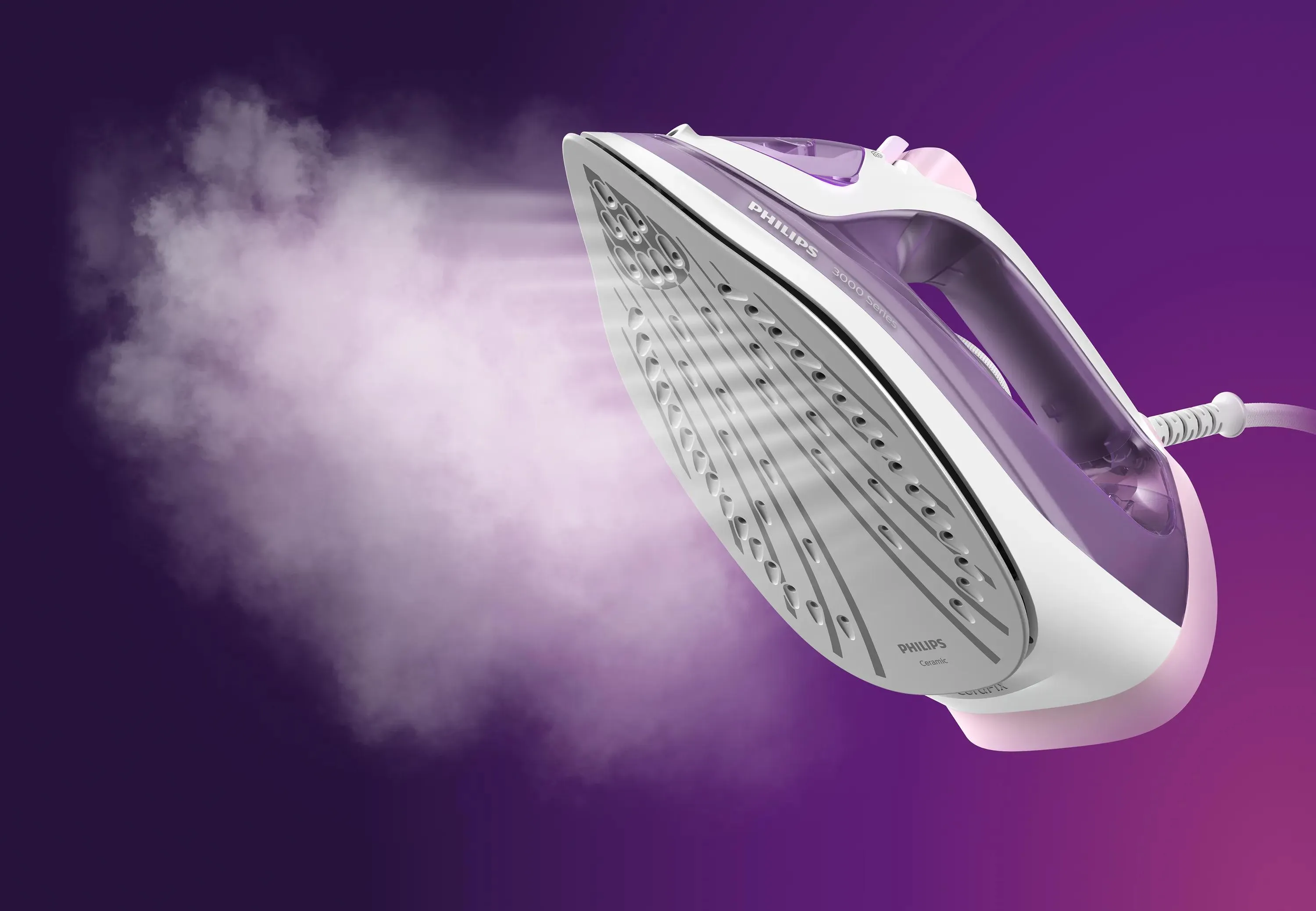 Philips 3000 Series DST3010/30 -h&ouml;yrysilitysrauta, 2000 W, 0,3 l, violetti/valkoinen