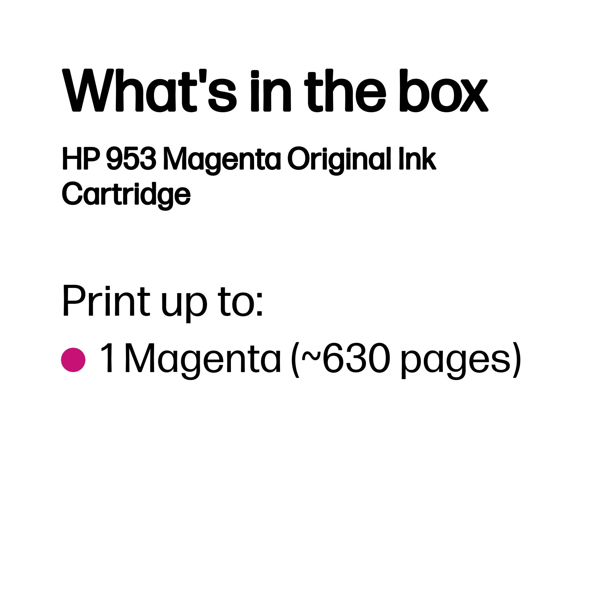 No953 magenta ink cartridge, blistered