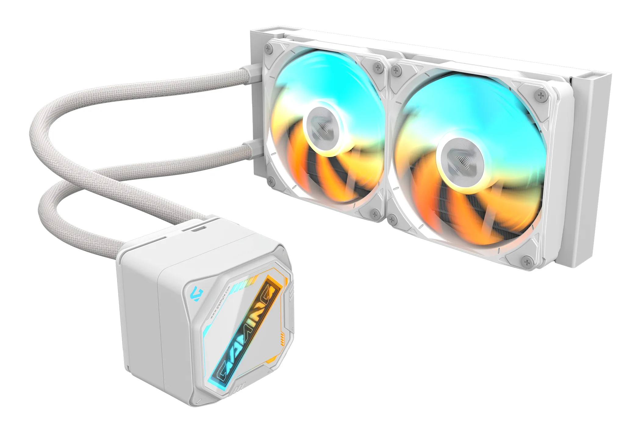 GIGABYTE GAMING 240 ICE 240mm ARGB v&auml;tskekylare, vit