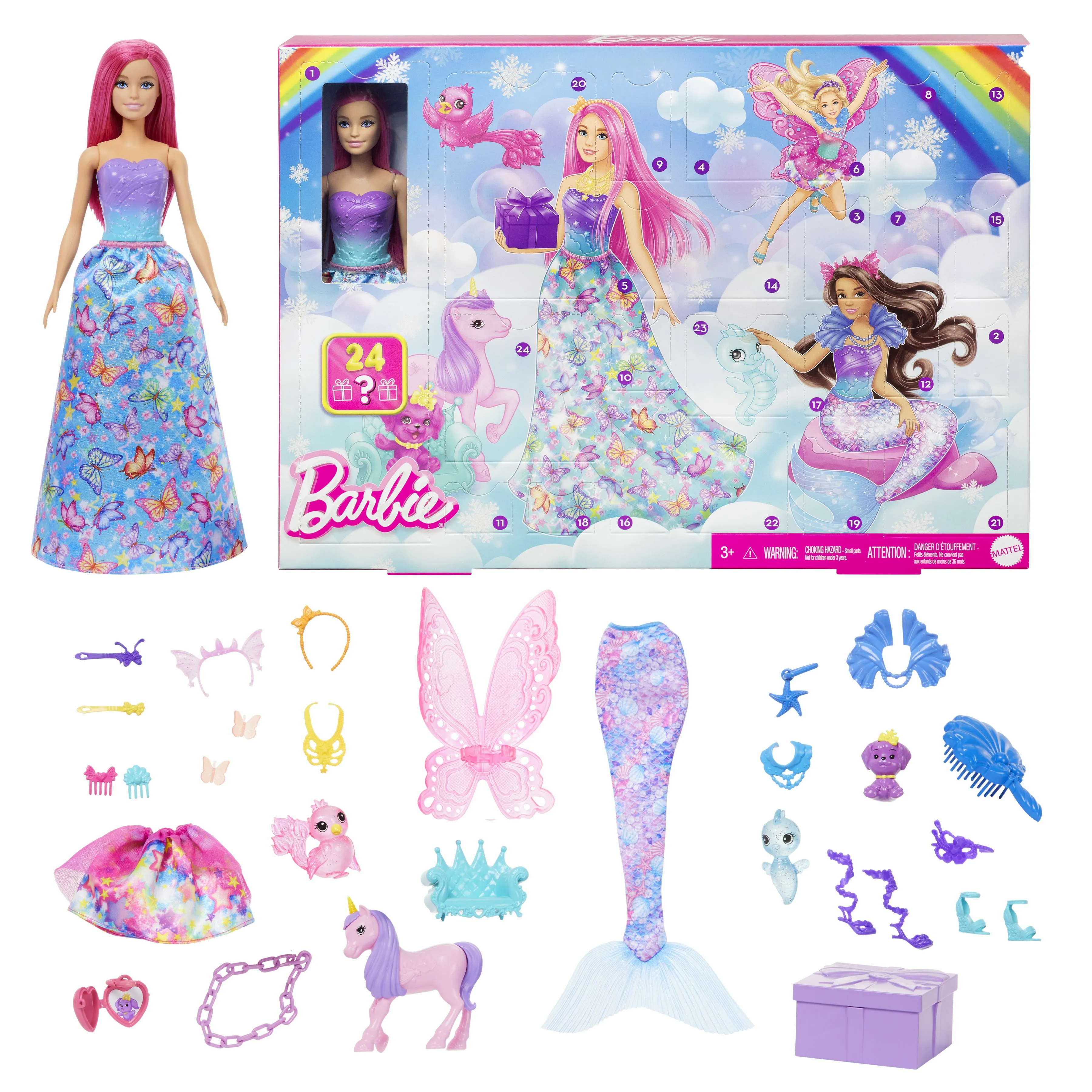 Mattel Barbie Dreamtopia Advent Calendar, Doll