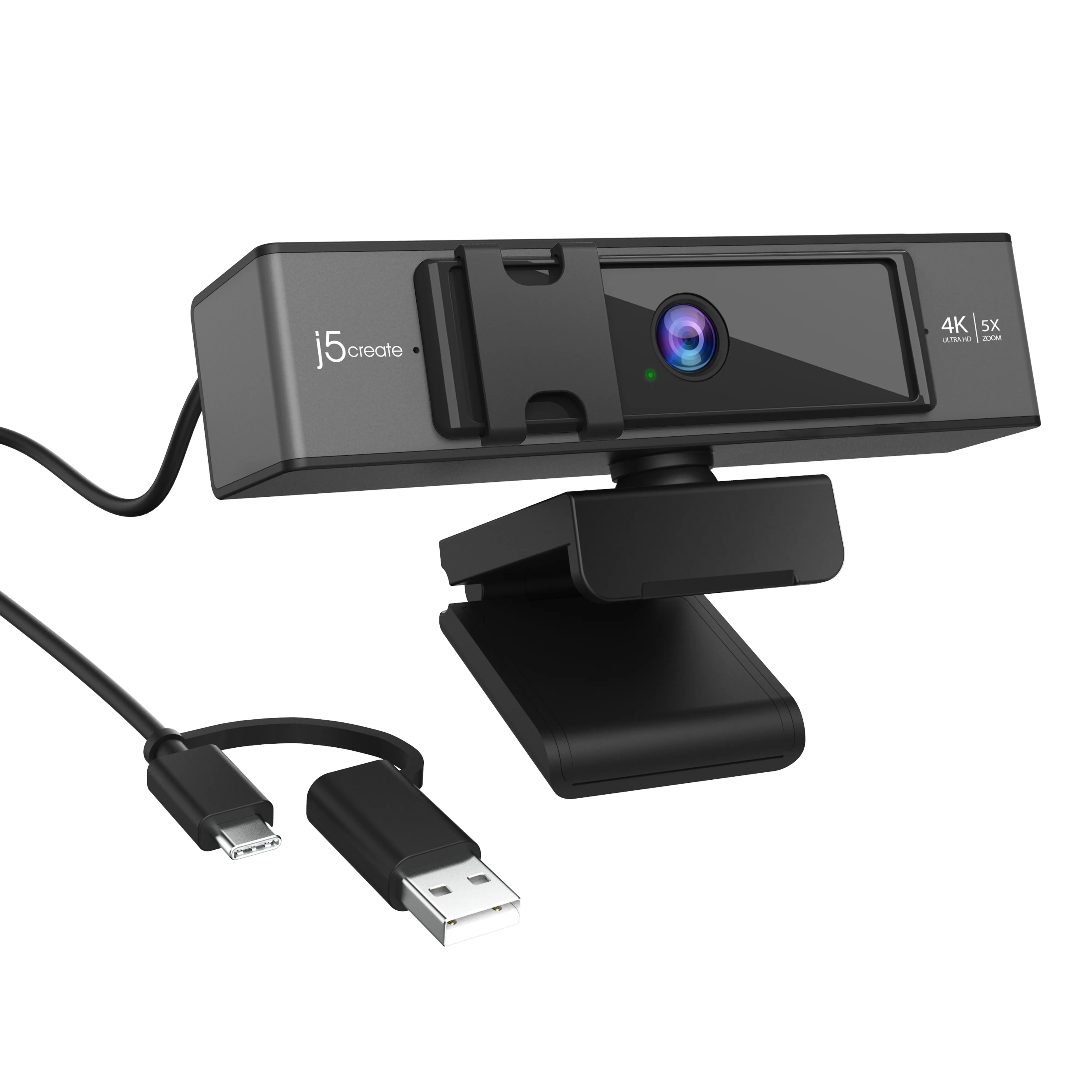 J5 Create 4K Ultra HD, 5x Digital Zoom - webcam, black
