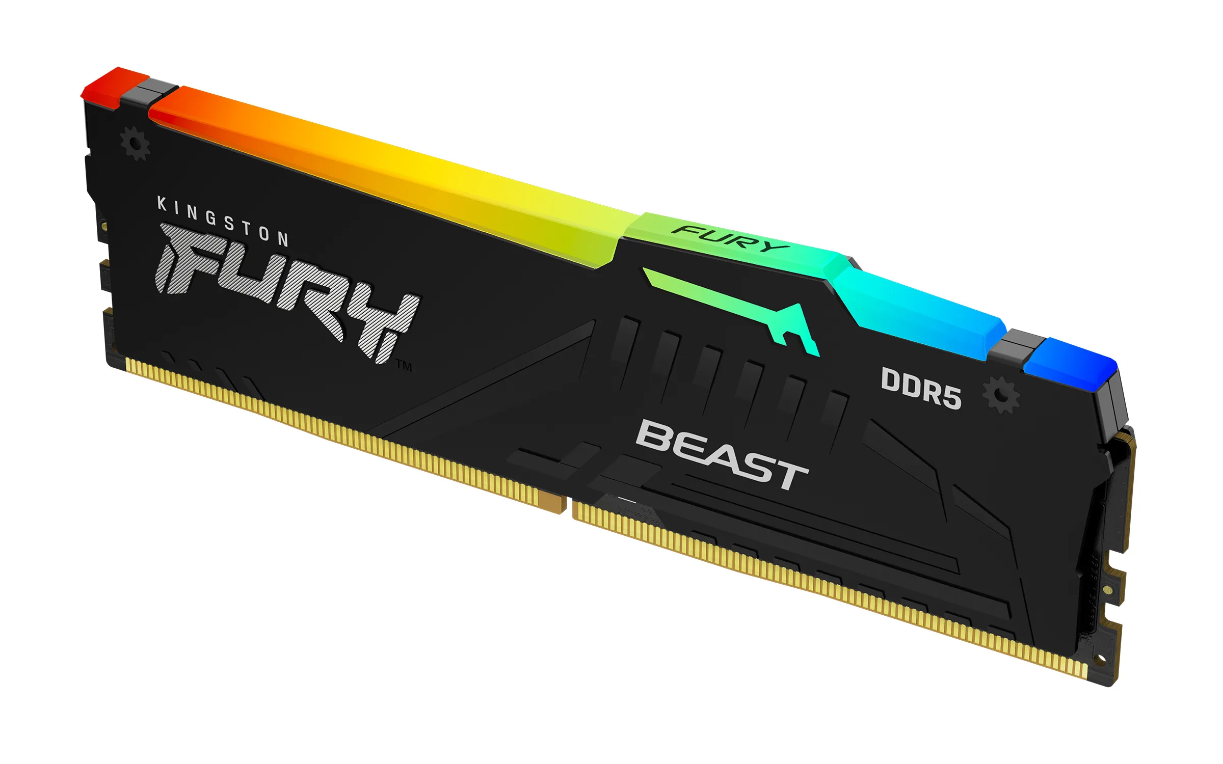 Kingston FURY Beast RGB 16 Gt (1 x 16 Gt) DDR5 6000 MHz, CL30 -muisti (XMP/EXPO)