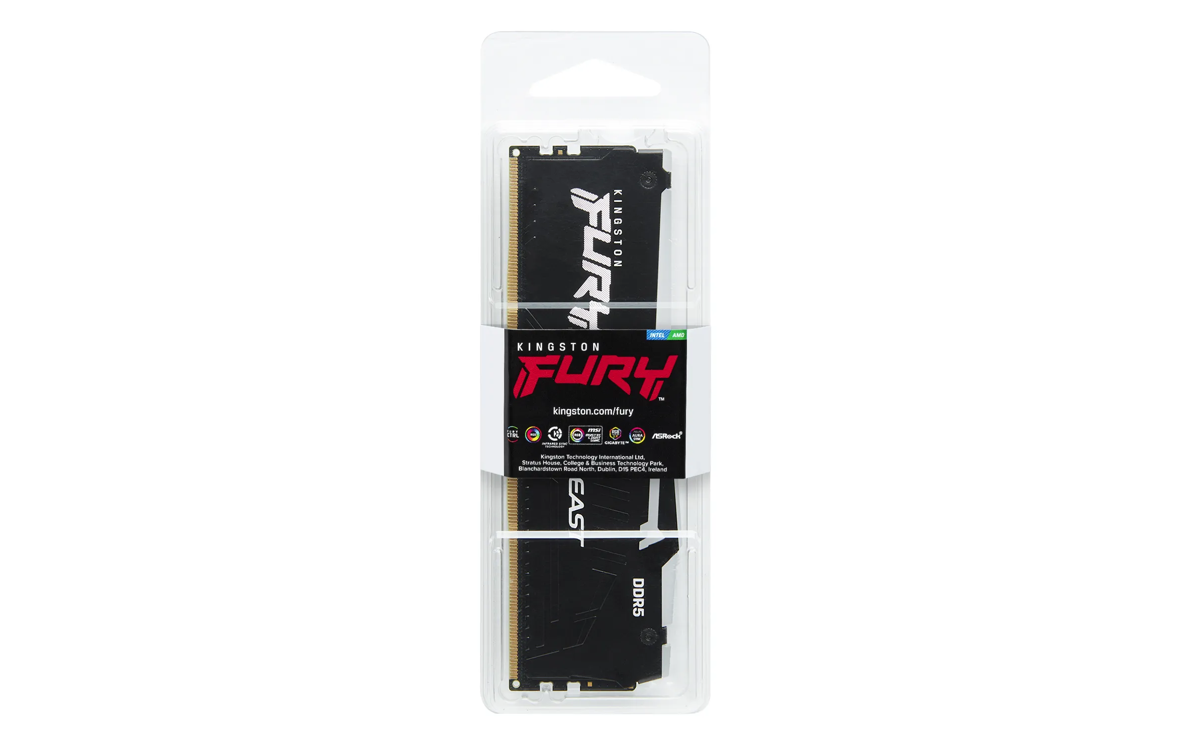 Kingston FURY Beast RGB 32 Gt (1 x 32 Gt) DDR5 6000 MHz, CL30 -muisti (EXPO)