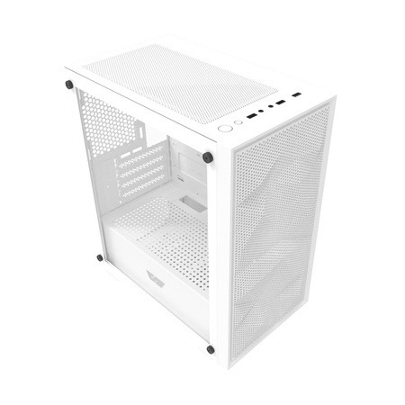 DARKFLASH M305 Mesh Micro-ATX Case with window, White