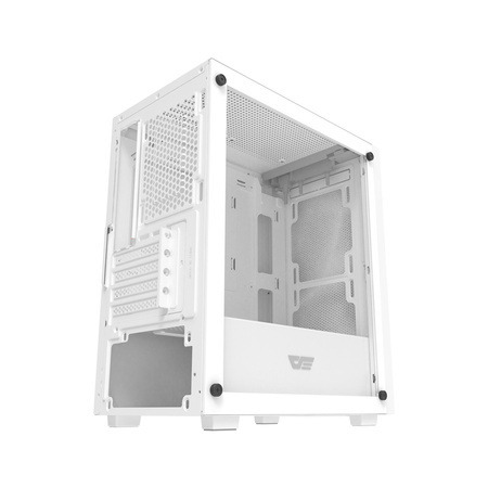 DARKFLASH M305 Mesh Micro-ATX Case with window, White