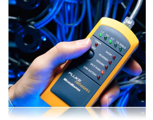 Fluke MicroMapper, kaapelitesteri RJ45, äänigeneraattori, kelt/sin