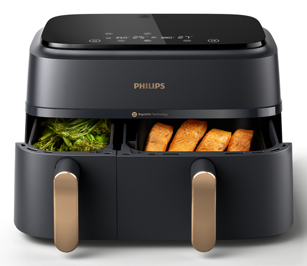 Philips 3000 Series Dual Basket NA352/00, 9 l, 1,5 kg, 2750 W, airfryer, svart