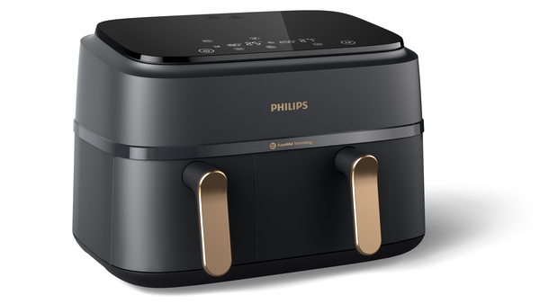 Philips 3000 Series Dual Basket NA352/00, 9L, 1.5 kg, 2750W, air fryer, Black