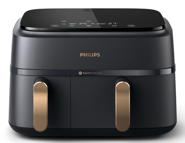 Philips 3000 Series Dual Basket NA352/00, 9 l, 1,5 kg, 2750 W, airfryer, svart