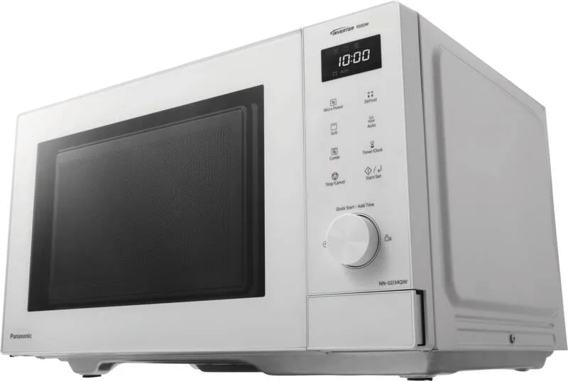 Panasonic NN-GD34QWEPG Inverter-grillimikroaaltouuni, 1000 W, 23 L, harmaa/valkoinen