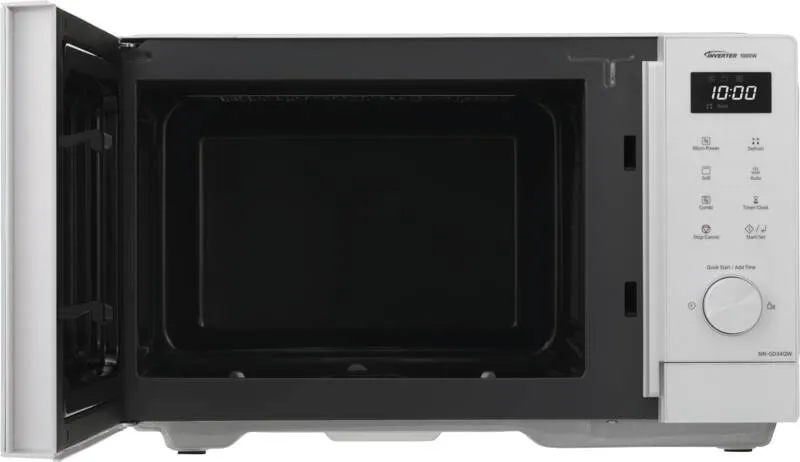 Panasonic NN-GD34QWEPG Inverter-grillimikroaaltouuni, 1000 W, 23 L, harmaa/valkoinen