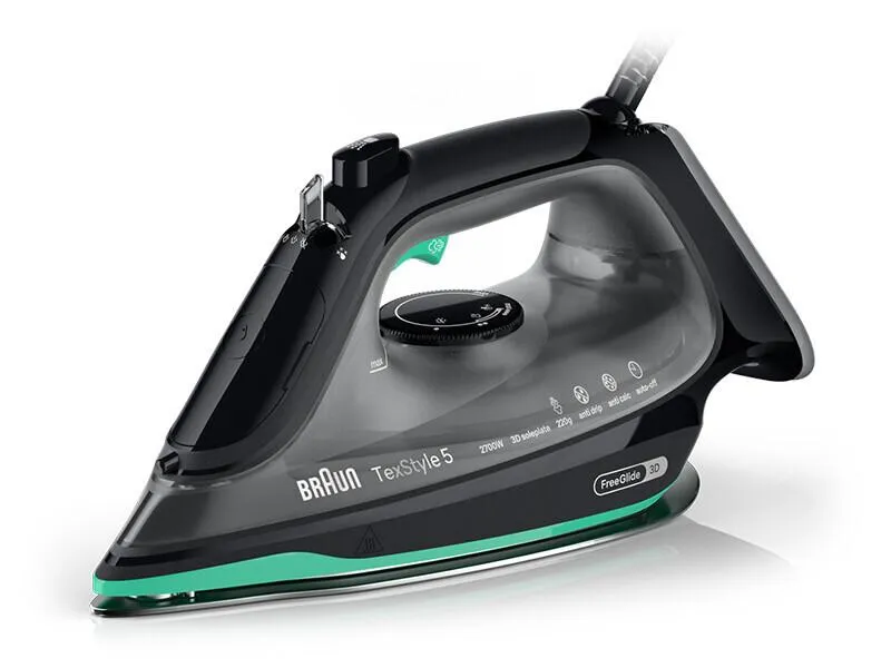 Braun TexStyle 5 SI 5277 &aring;ngstrykj&auml;rn, 2700 W, 0,3 l, svart/gr&ouml;n