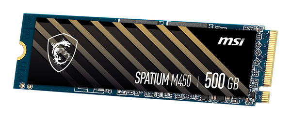 MSI SPATIUM M450 PCIe 4.0 NVMe M.2 500GB 500 GB, PCIe 4.0, M.2 - SSD