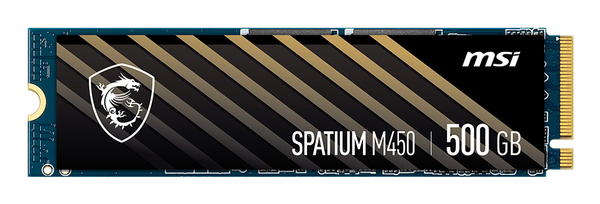 MSI SPATIUM M450 PCIe 4.0 NVMe M.2 500GB 500 GB, PCIe 4.0, M.2 - SSD