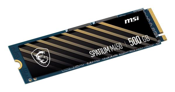 MSI SPATIUM M450 PCIe 4.0 NVMe M.2 500GB 500 GB, PCIe 4.0, M.2 - SSD