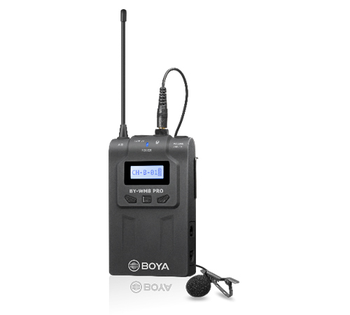 BOYA TX8 Pro, Condenser Wireless Lavalier Microphone, Black