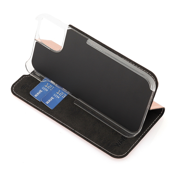 Wave Book Case, iPhone 14 -suojakotelo, Ruusukulta