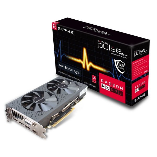 Sapphire Pulse AMD RX 570 8GB, -n&auml;yt&ouml;nohjain
