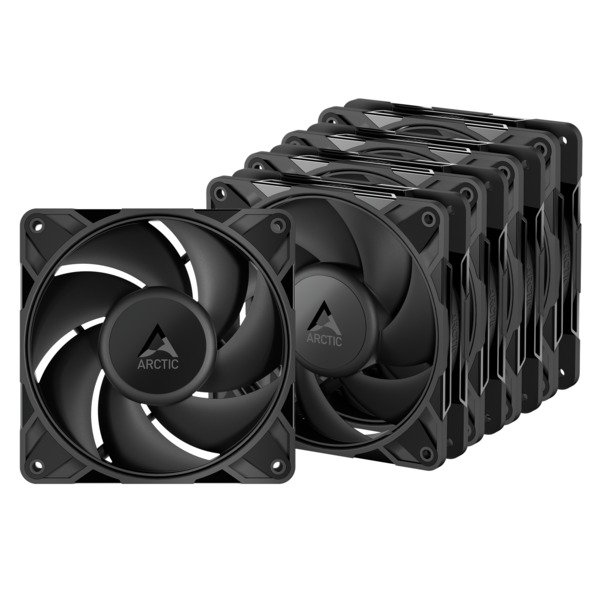 ARCTIC P12 Pro LN, 120mm, PWM Fan Kit, Fluid Dynamic Bearing, 5-pack, Black