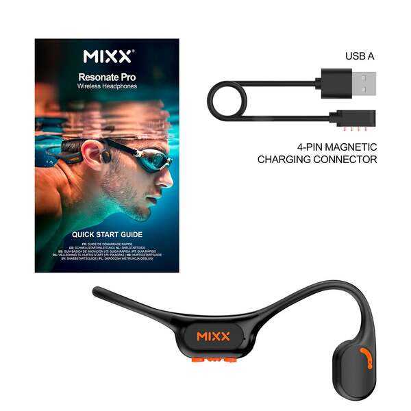 MIXX Resonate Pro Bone Conductor Headphones, Black