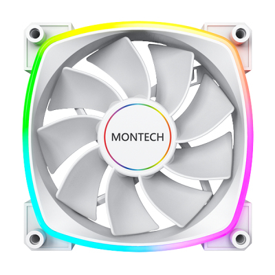Montech RX140 PWM, ARGB, Reverse, 140mm - case fan, white