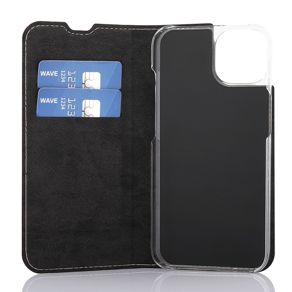 Wave Book Case, iPhone 14 - case, Rose gold