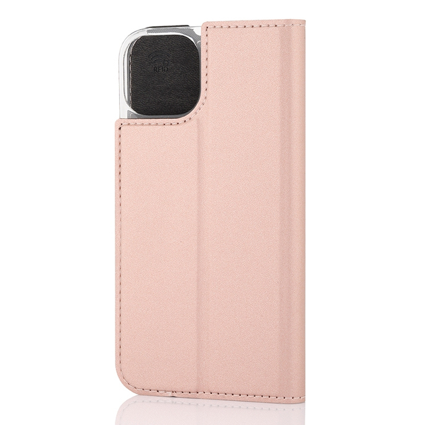 Wave Book Case, iPhone 14 - case, Rose gold