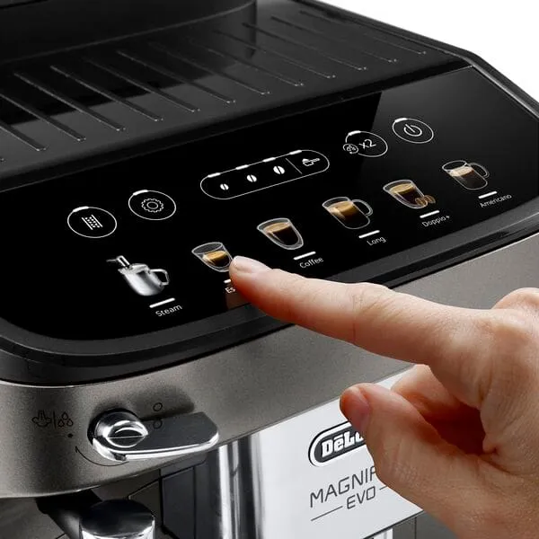 Delonghi Magnifica Evo ECAM290.42 -espressokeitin, t&auml;ysautomaattinen, musta, Titaani