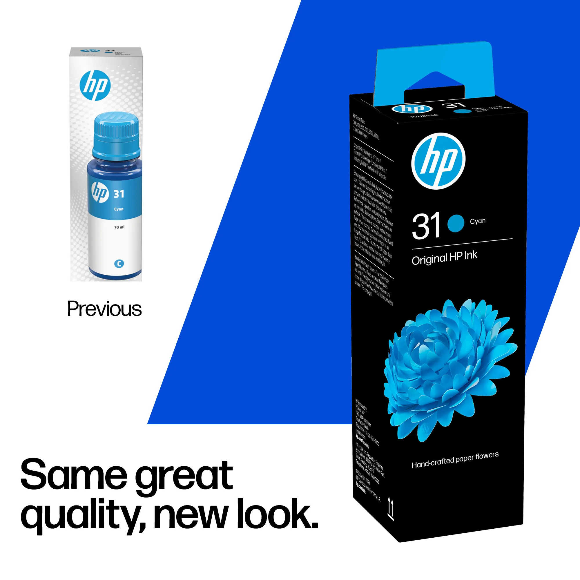 HP 31 bl&auml;ckflaska, 70 ml, cyan
