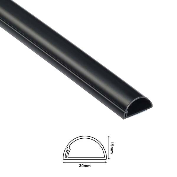 D-LINE Trunking Kit 30x15 3x1.0m - Johtokouru, Musta