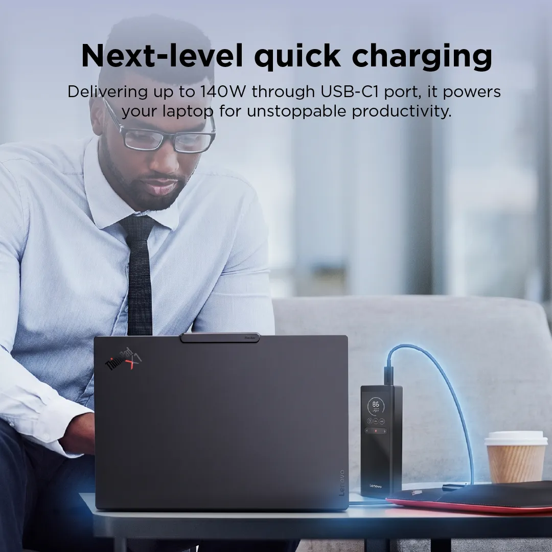 Lenovo 140W Smart Laptop, 20000mAh, PD 140W -varavirtal&auml;hde, musta