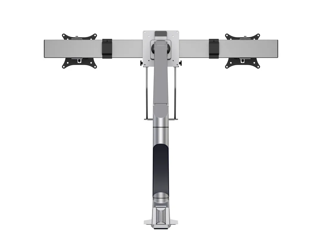 M VESA Gas Lift Arm Single Silver w. Duo Crossbar