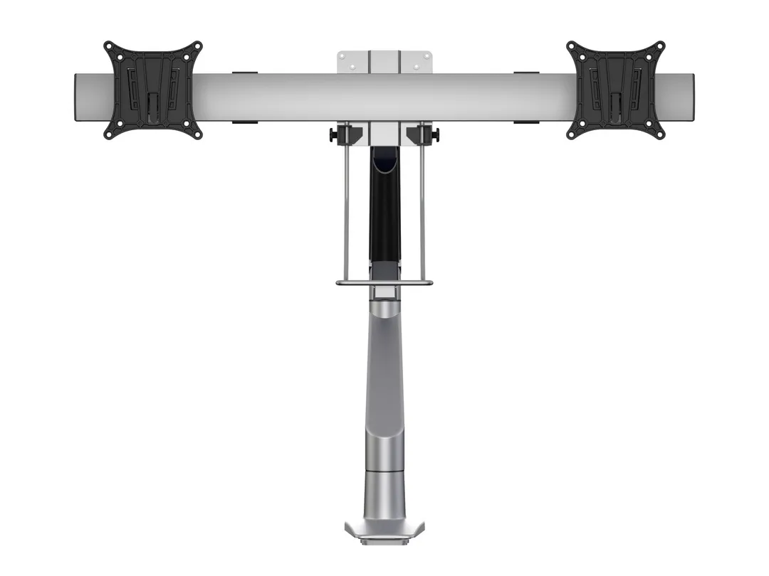M VESA Gas Lift Arm Single Silver w. Duo Crossbar