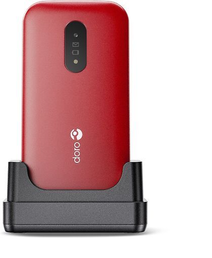 Doro 2821 4G -mobiltelefon, red/white