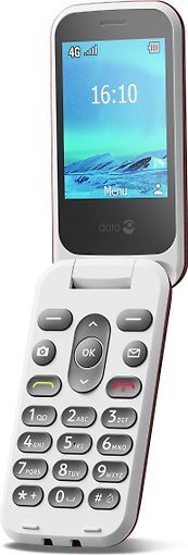 Doro 2821 4G -mobiltelefon, red/white