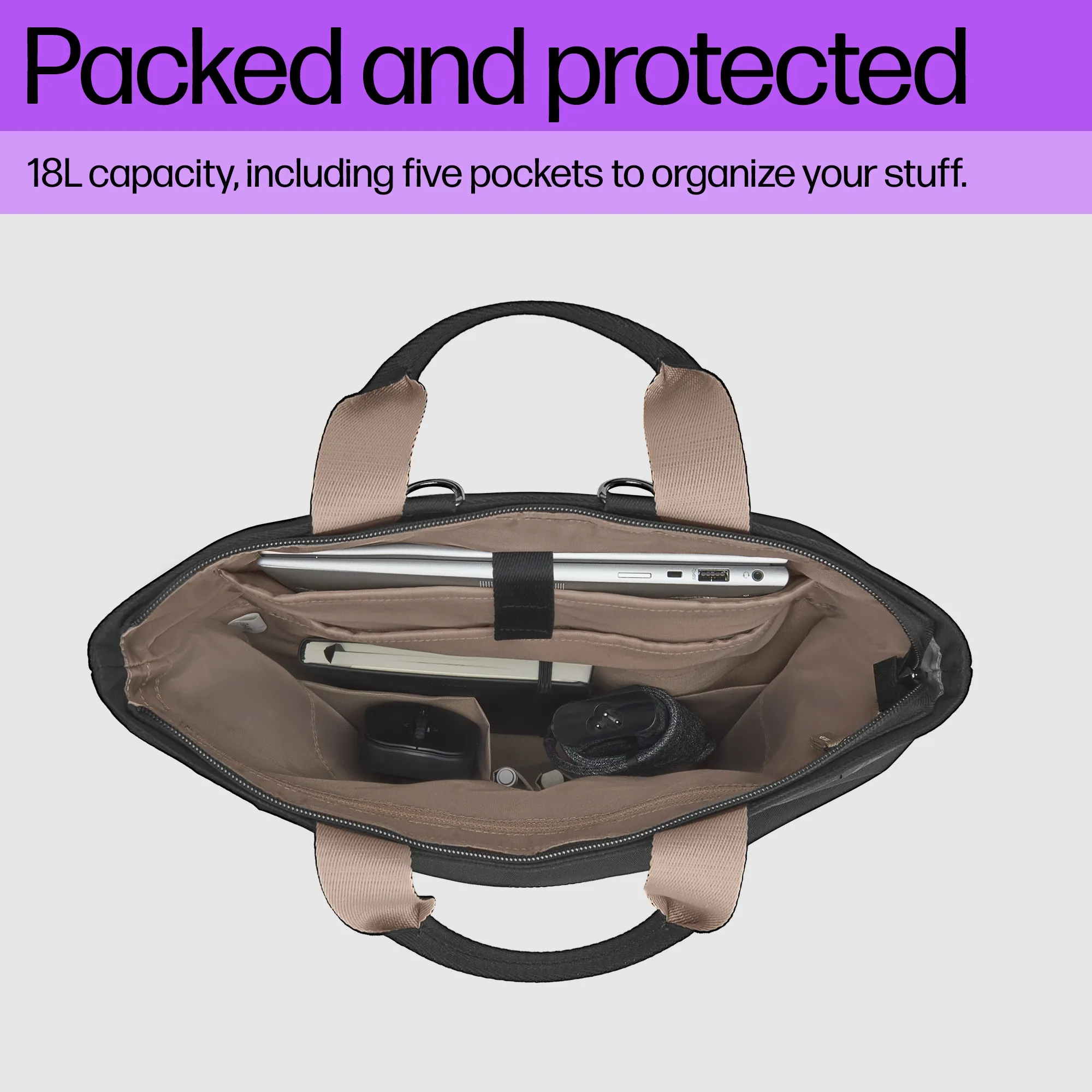 HP Convertible LBP Tote - datorryggs&auml;ck, svart, 14.1&quot;