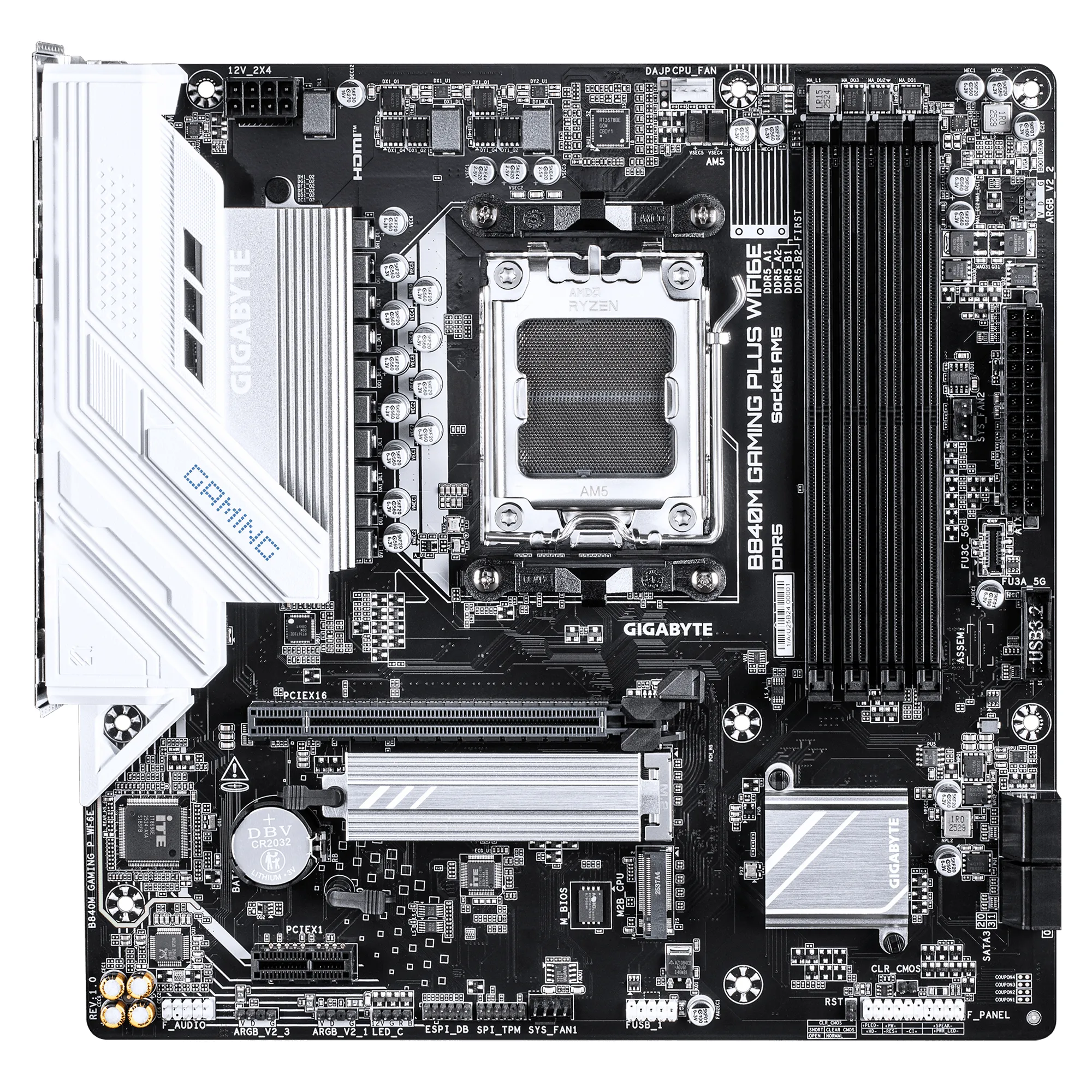 Gigabyte B840M GAMING P WF6E WiFi 6E AM5 mATX Motherboard