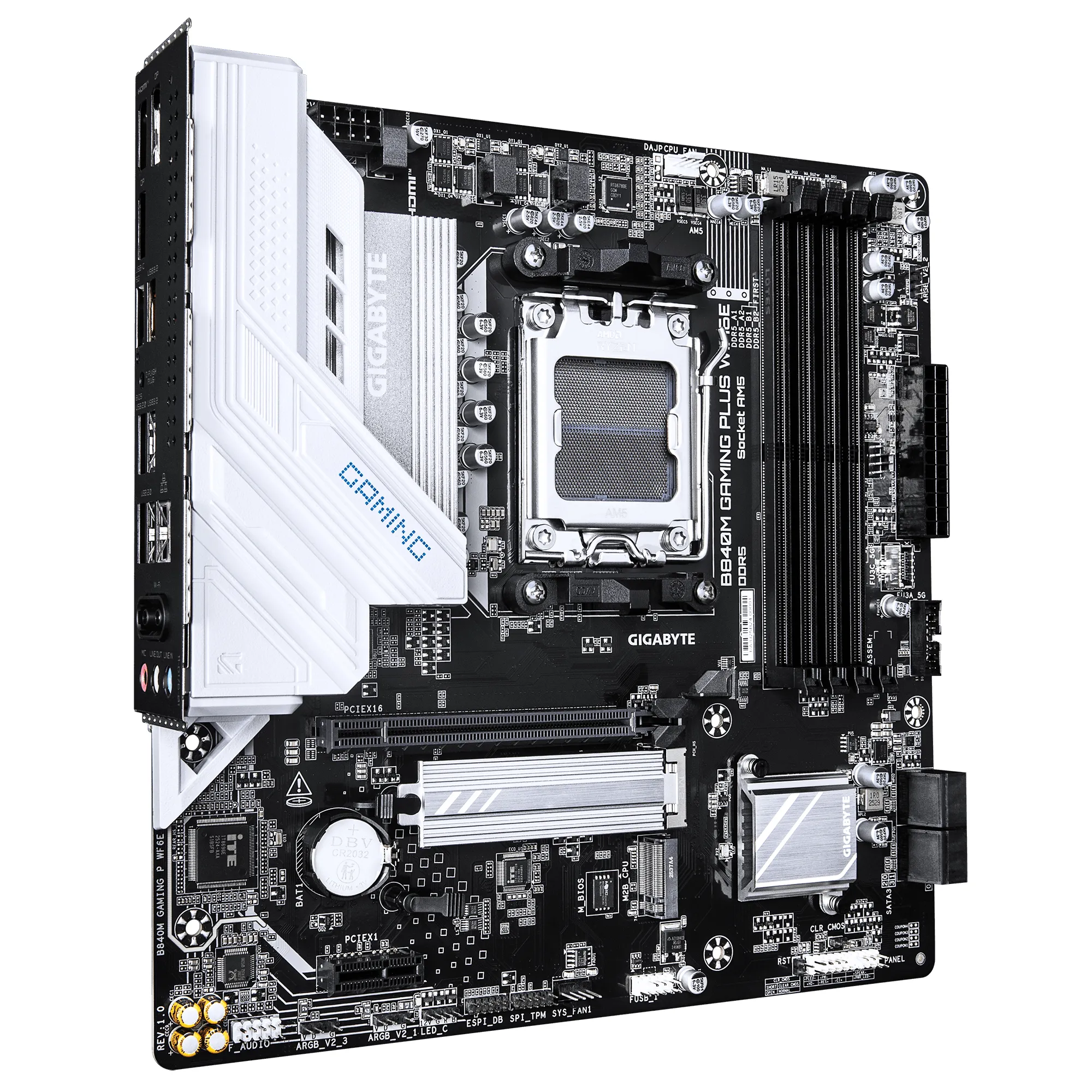 Gigabyte B840M GAMING P WF6E WiFi 6E AM5 mATX Motherboard