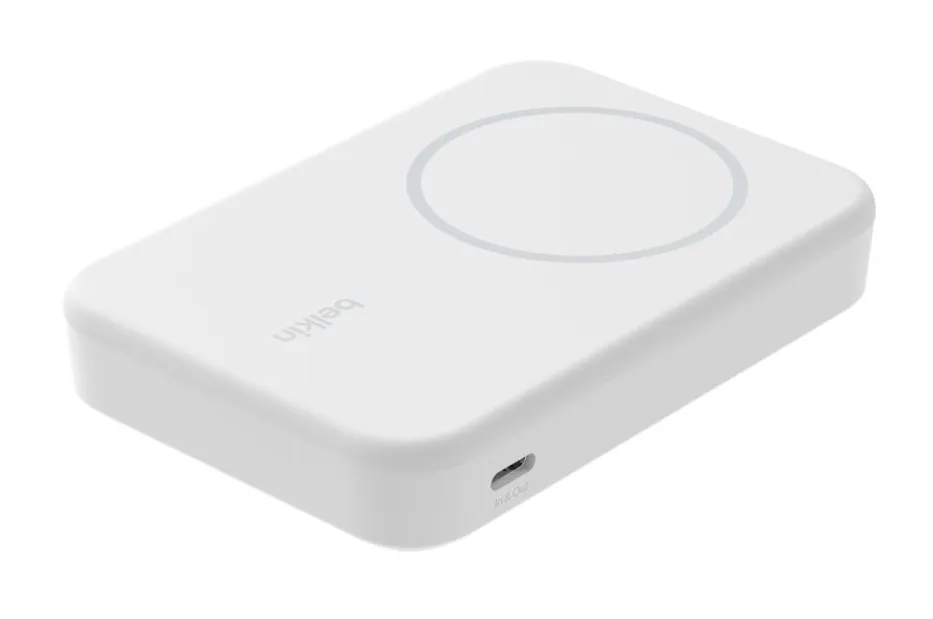 Belkin BoostCharge Pro Magnetic Power Bank with Qi2 15W 8K - power bank, White