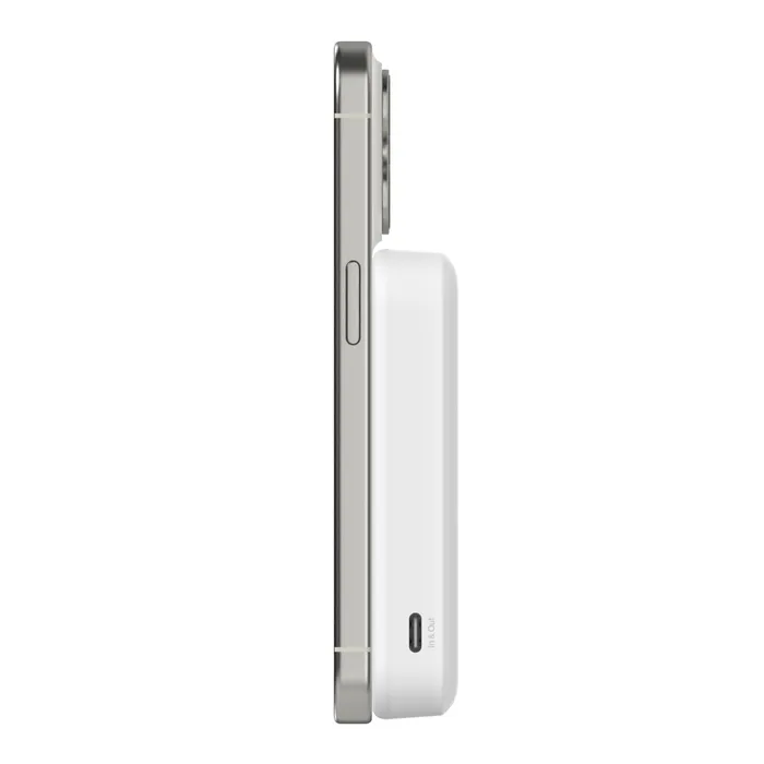 Belkin BoostCharge Pro Magnetic Power Bank with Qi2 15W 8K - power bank, White