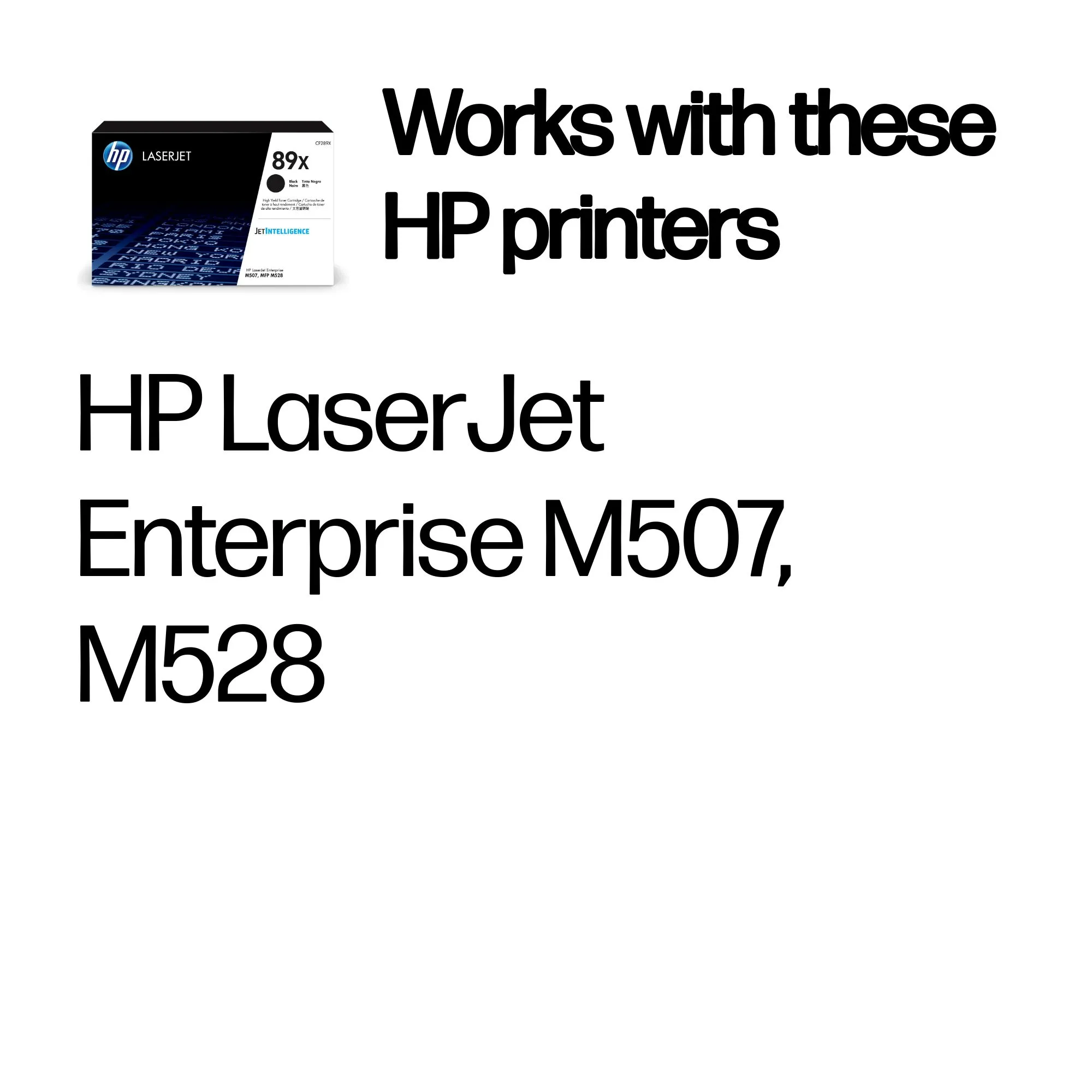 HP 89X - Suuri kapasiteetti - musta - alkuper&auml;inen - LaserJet - v&auml;riainekasetti (CF289X) malleihin LaserJet Enterprise M507, MFP M528, LaserJet Enterprise Flow