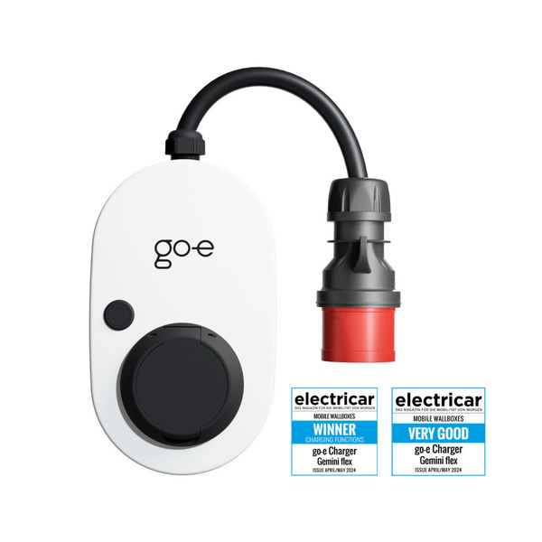 GO-E Gemini flex 22 kW 32 A Three-phase Wall-mounted Electric Vehicle Charging Station