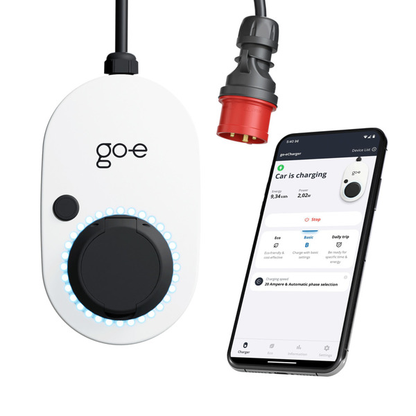 GO-E Gemini flex 22 kW 32 A Three-phase Wall-mounted Electric Vehicle Charging Station