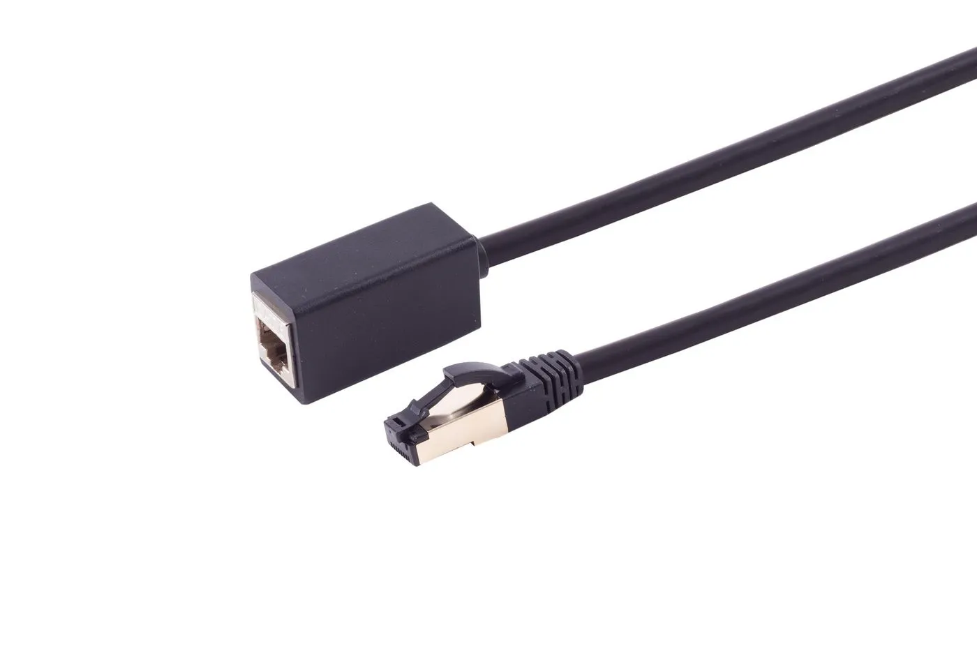 CAT8.1 S/FTP Extension Cable LSZH 1m Black MicroConnect