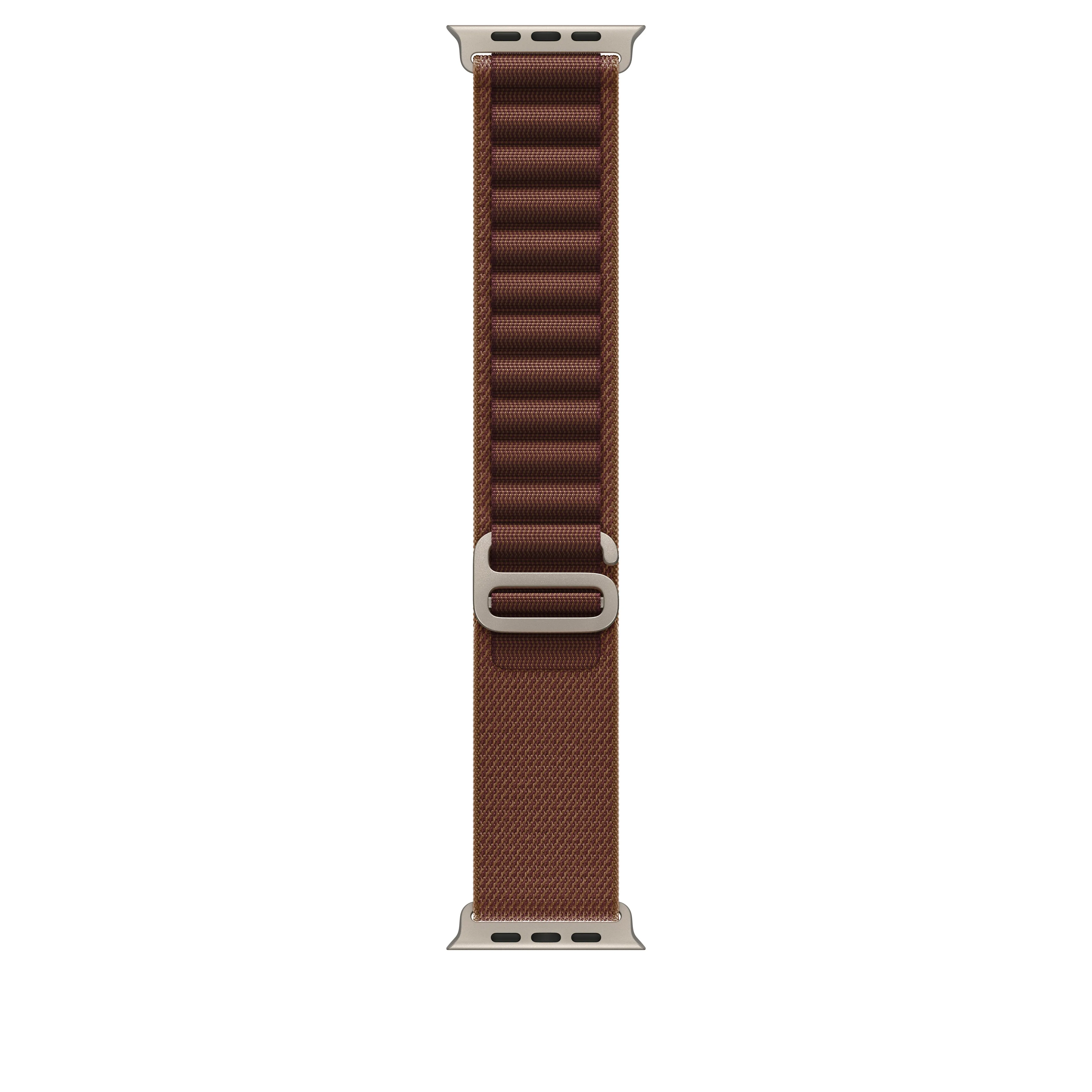 Apple Watch 49 mm -Alpine-ranneke, viininpunainen, keskikokoinen, luonnontitaani