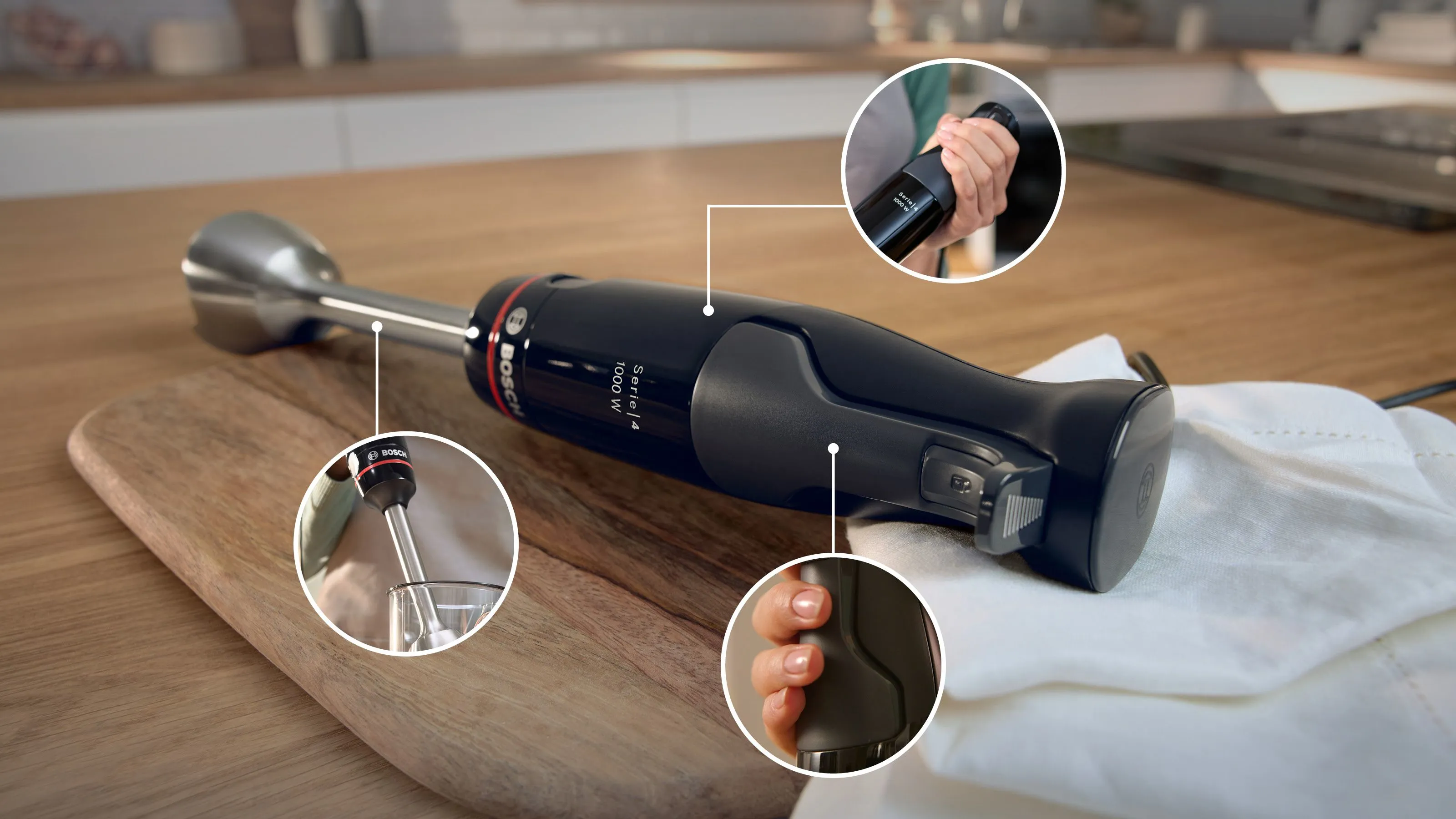 Bosch ErgoMaster MSM4B610 -sauvasekoitin, musta/antrasiitti