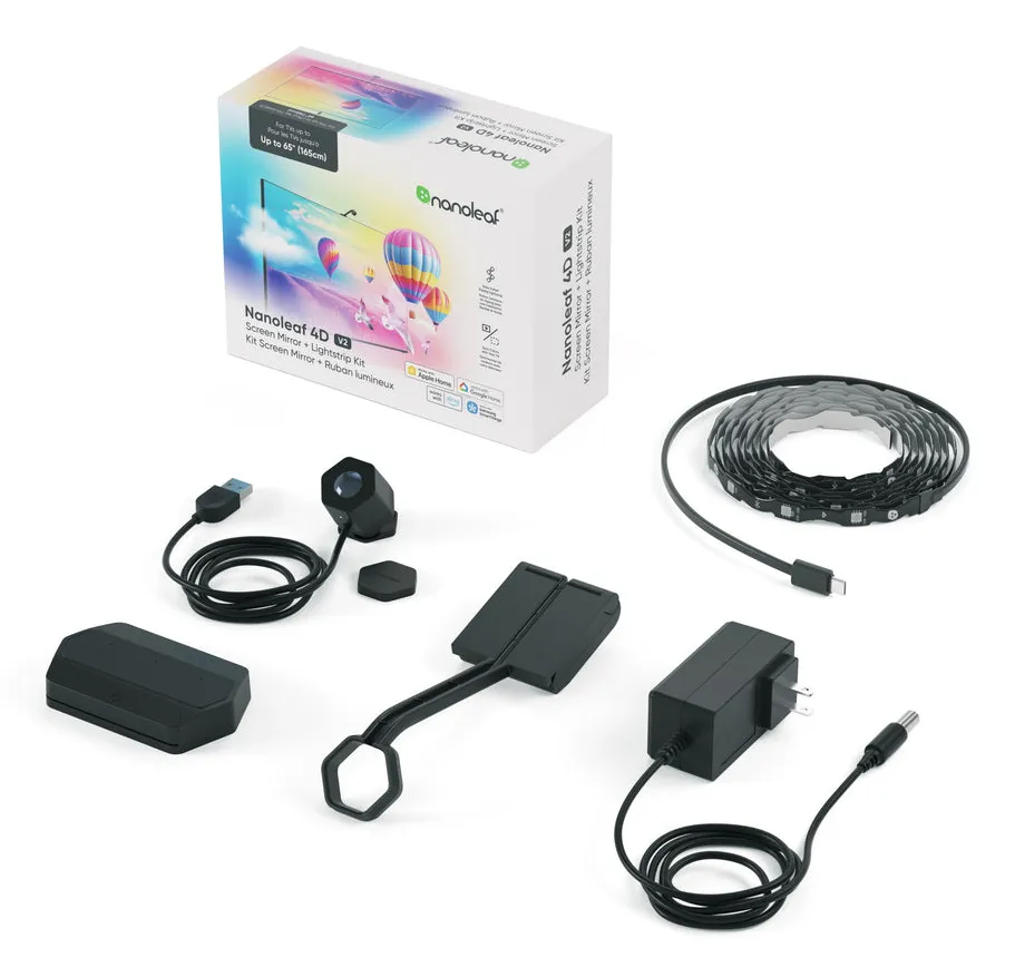 NanoLeaf 4D V2 Screen Mirror + 4,3 m ljuslistssats
