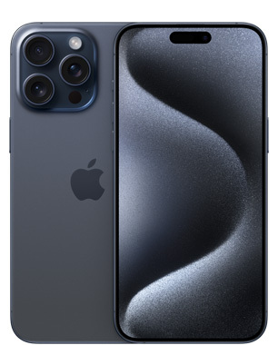 Kunnostettu iPhone 15 Pro Max 256 Gt, sinititaani (Hyv&auml; kunto)